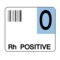 Nevs Label, O Rh Positive 1-1/2" x 1-7/10" White w/Blue & Black LBW-0036 - alternate 1
